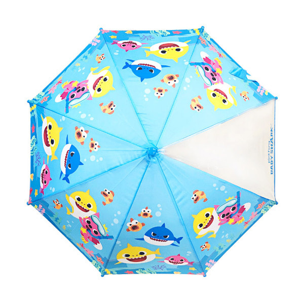 핑크퐁핑크퐁 상어가족 47cm 반자동 우산(바닷속여행) (블루) 476954