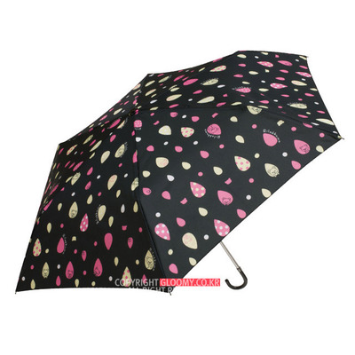 리락쿠마리락쿠마 50cm 접이식 우산(블랙)(물방울)(일) 비오는날