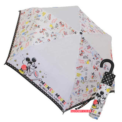 디즈니미키마우스 53cm 접이식 우산(화이트)(일) 비오는날