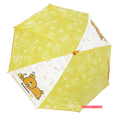 리락쿠마리락쿠마 55cm 자동 장우산(뒹굴뒹굴)(일) 비오는날