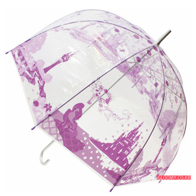 프린세스프린세스 60cm 돔 투명비닐 장우산(라푼젤)(일) 성인우산