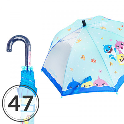 핑크퐁핑크퐁 블루보더 47cm 반자동 우산 670986