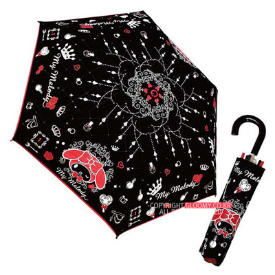 마이멜로디마이멜로디 53cm 접이식 우산(블랙)(일) 비오는날