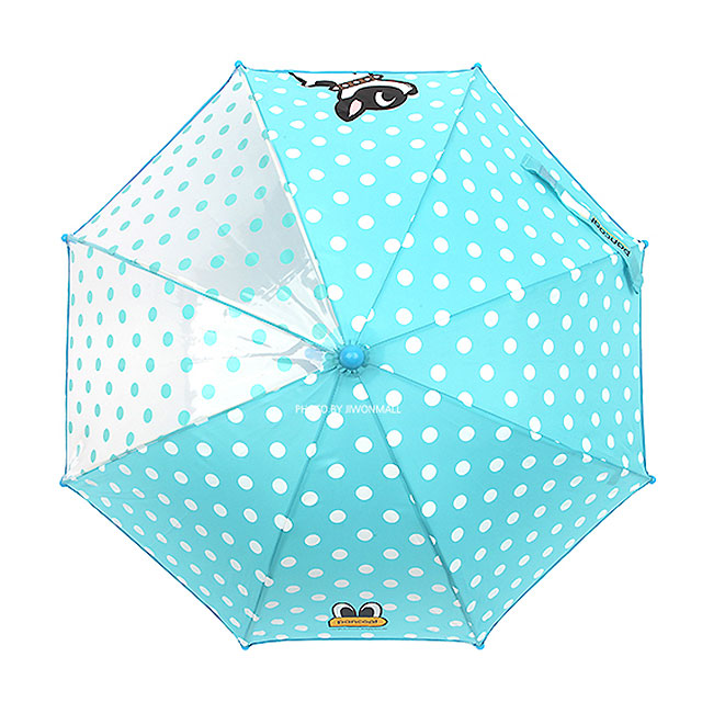 팬콧팬콧 팝바우 도트 장우산 40cm(블루) 아동우산
