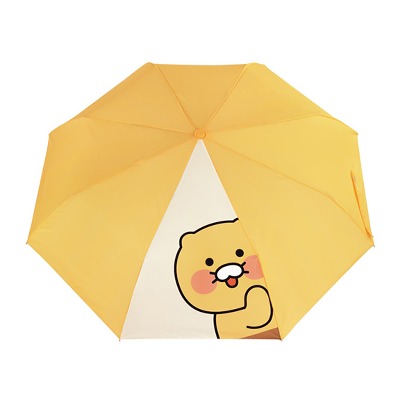 카카오프렌즈카카오프렌즈 춘식 캐릭터 3단 완전자동 우산(기웃) 211055
